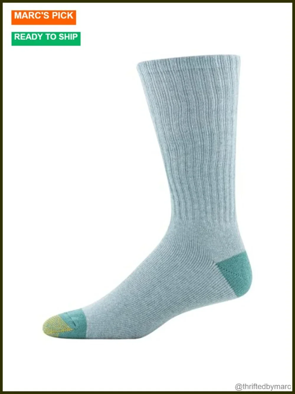 Men's Calf Socks 6-Pack Moisture Wicking Crew Length